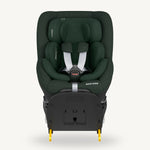 Green Maxi-Cosi car seat on a white background.
