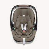 Truffle Maxi-Cosi baby car seat with black frame on a white background.