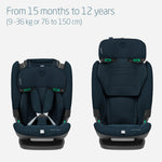 Maxi-Cosi Child car seat with text indicating age range from 15 months to 12 years.