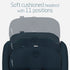 Maxi-Cosi Car seat with soft cushioned headrest and 11 positions on a light gray background.